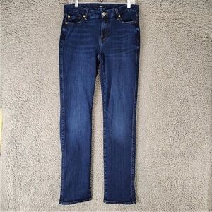 7 For All Mankind Jeans Womens 30 Kimmie Straight Slim Illusion Stretch Mid Rise